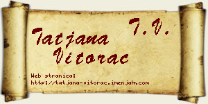 Tatjana Vitorac vizit kartica